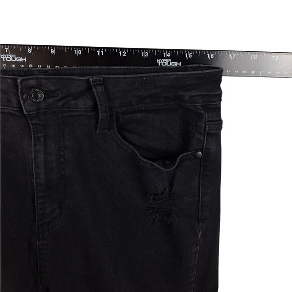 Judy Blue Jeans 15/32 Skinny Distressed Goth Grunge High Rise Casual Frayed Hem - Picture 3 of 8